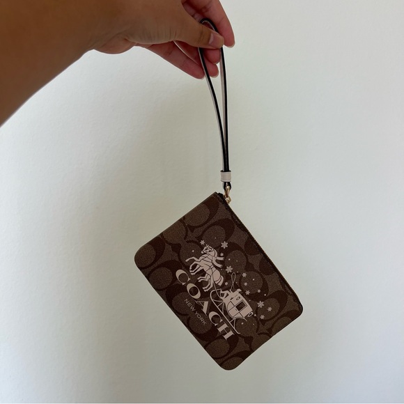 Coach Corner Zip Wristlet - Picture 7 of 10